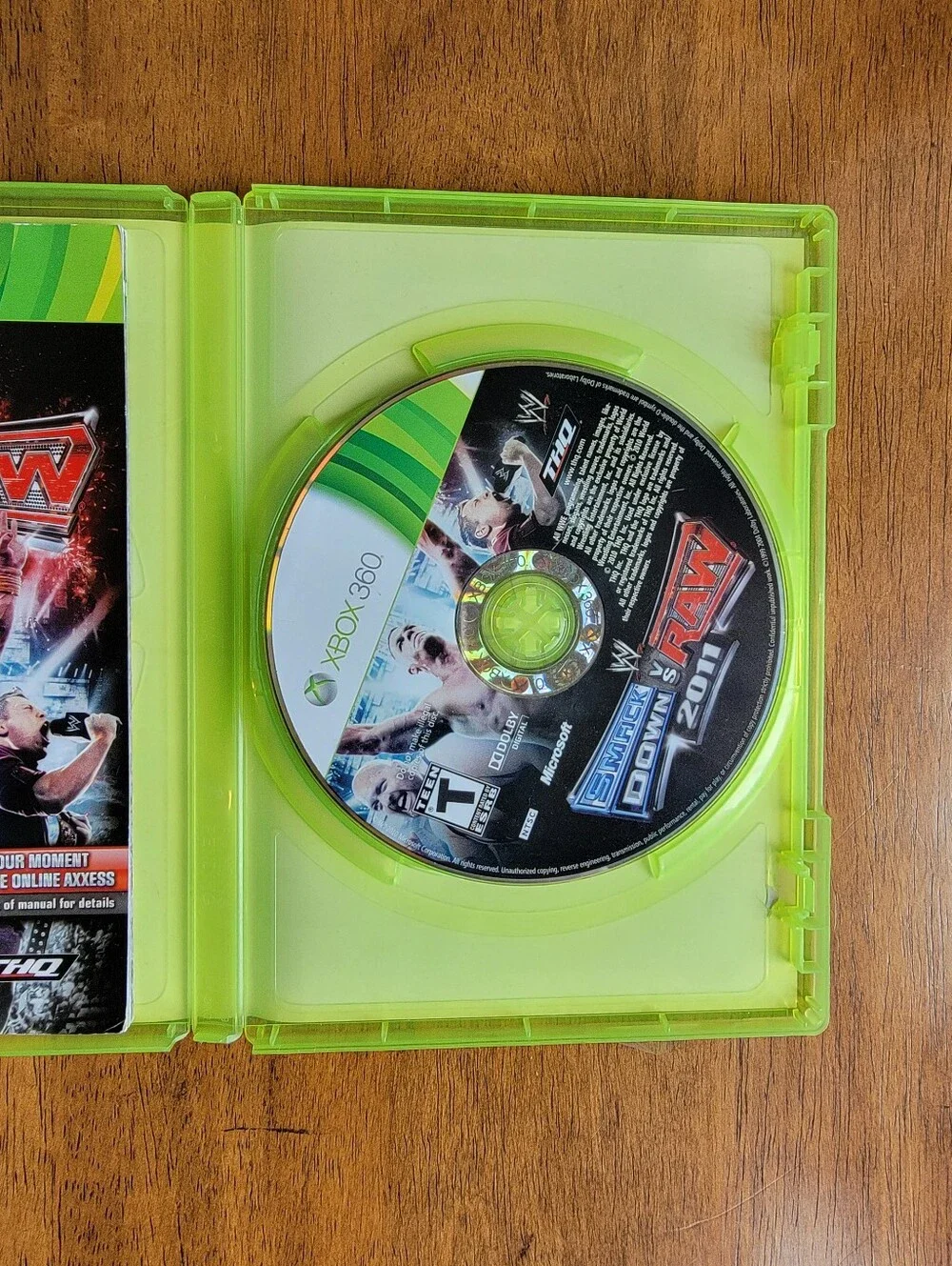 WWE SmackDown vs. Raw 2011 (Microsoft Xbox 360, 2010) Includes Manual Rated Teen